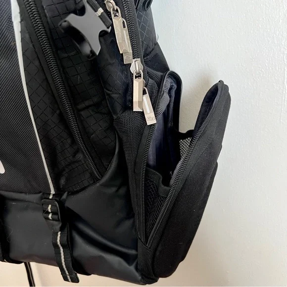 Rival 17.3 Inch Laptop Backpack with Hardshell Side Pockets, Black - Picture 12 of 17